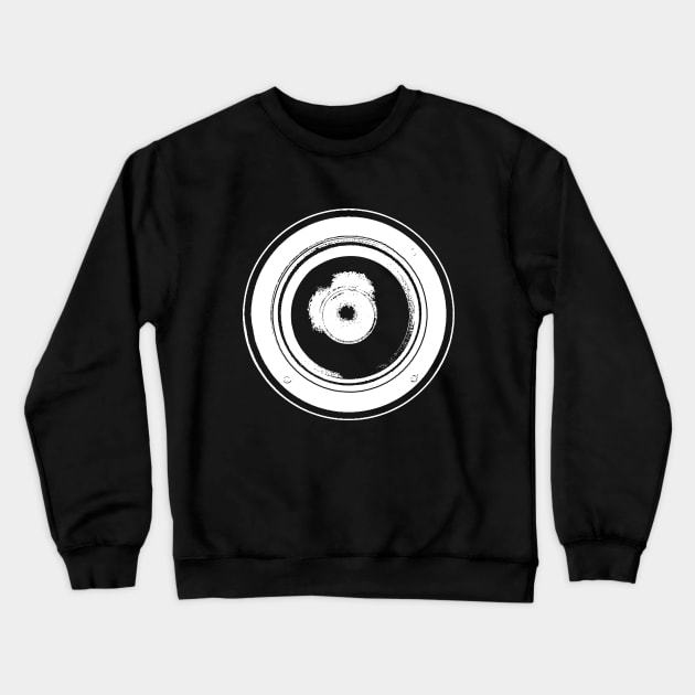 Speaker icon retro white grunge Crewneck Sweatshirt by Degiab